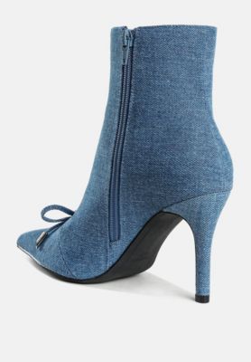 Womens Milda Denim Stiletto Boots