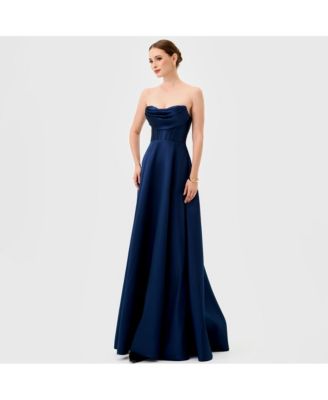 Women's Ameira Strapless Cowl Gown