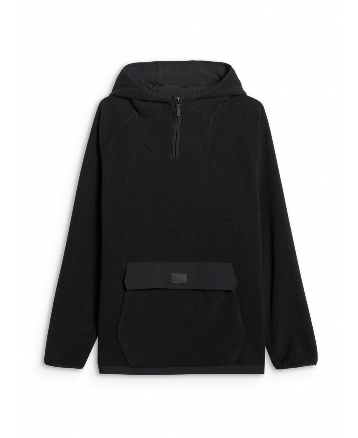 4F Men's regular fleece with hood - black
