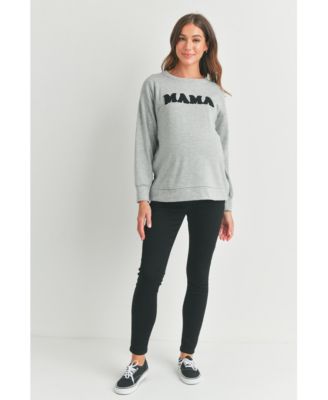 Maternity Graphic Mama Crew Neck Nursing Sweatshirt