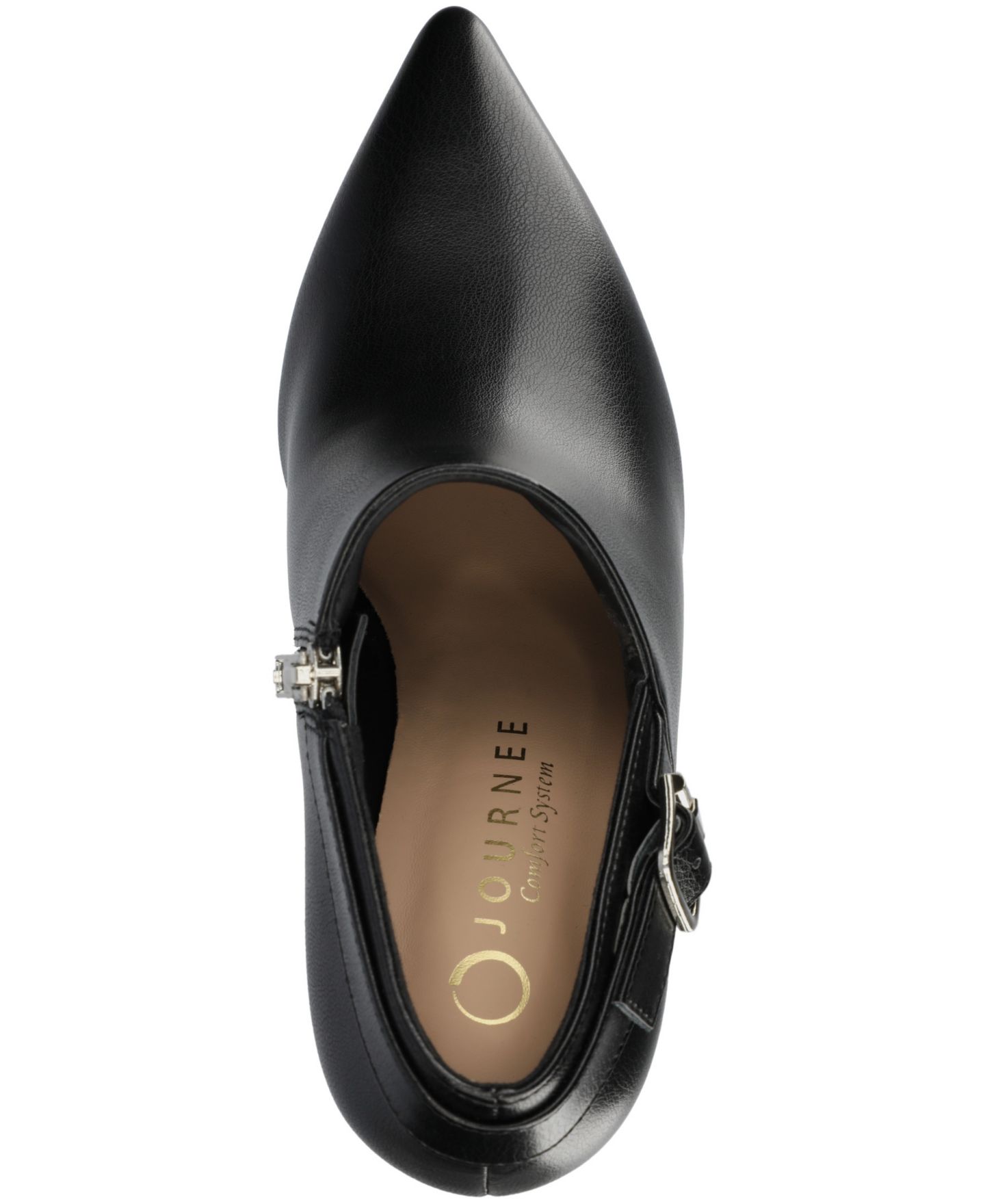 Женское платье Journee Collection Vondra Pointed Toe Dress Shooties, цвет: Чёрный — фото 4