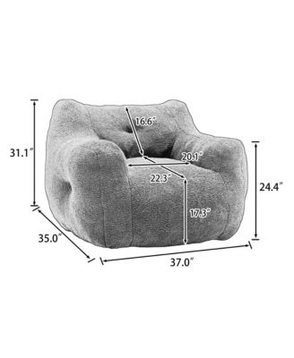 Giant Bean Bag Chair with Armrests Comfy Sofa Chair for Adults