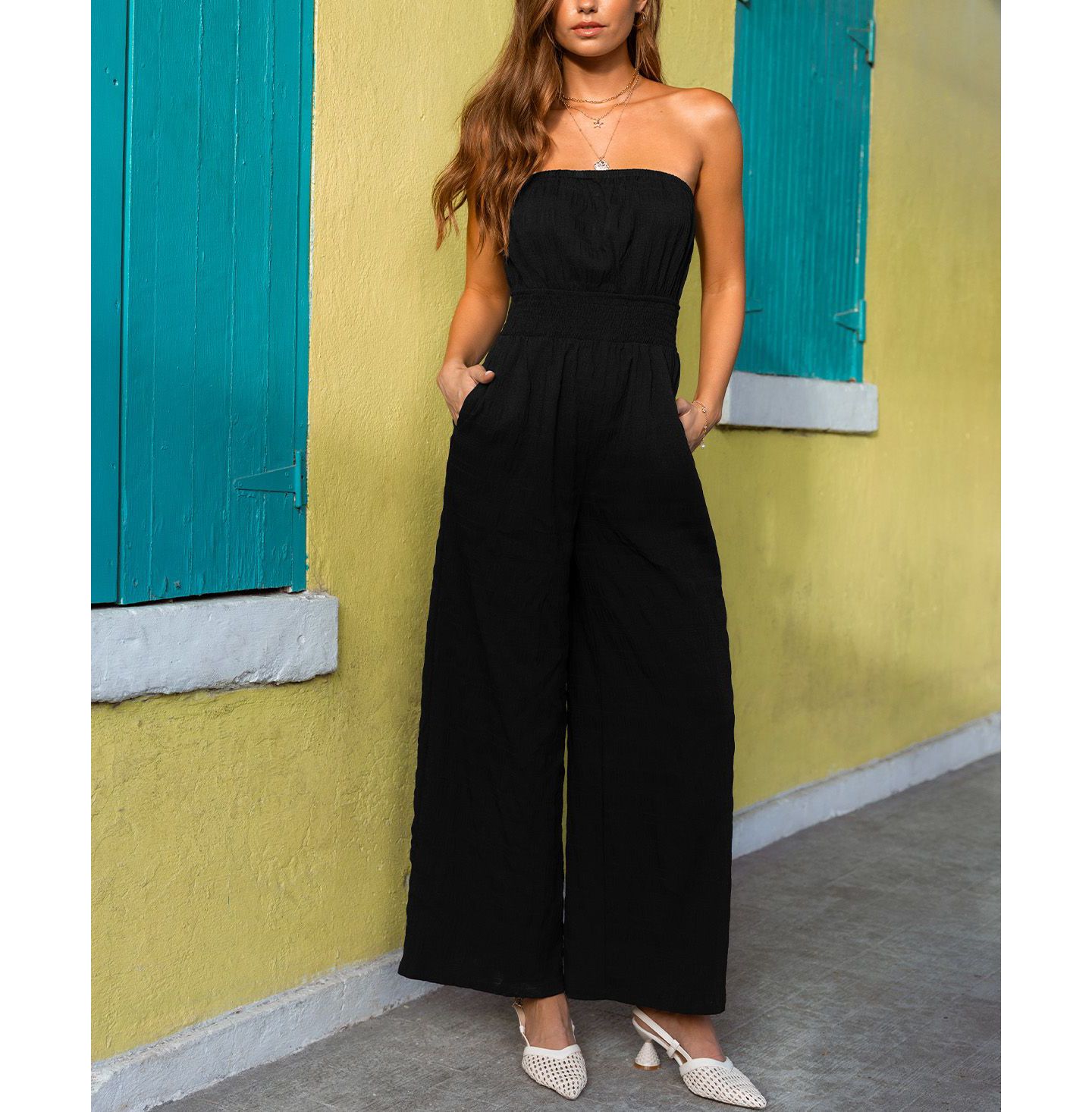 Женский комбинезон Cupshe Sunset Over the Cays Black Jumpsuit, цвет: Чёрный — фото 2