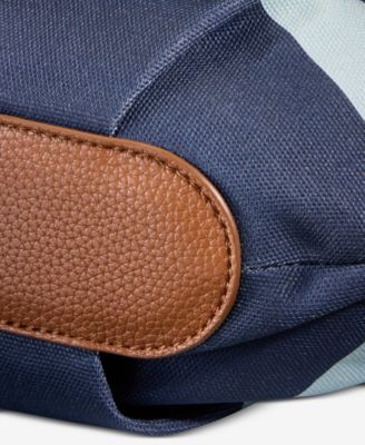 Alyii Stripe Canvas Top Handle Bag