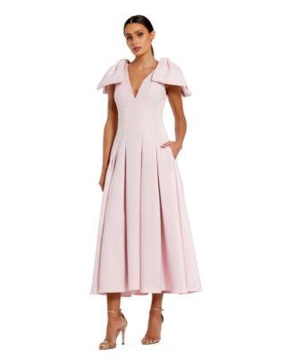 Women's Crepe A Line Midi Dress