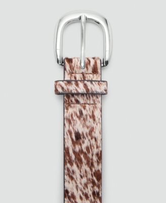 Women's Leather Fur Belt