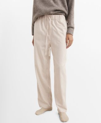 Women's Woven Striped Flannel Pants