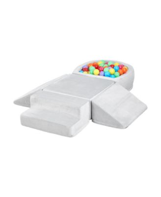 Foam Climbing Blocks, 5-Piece Set w/ Ball Pit (Balls Not Included), Indoor Climb & Crawl Playset, 6M-3Y