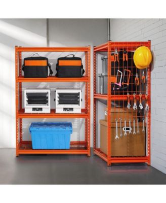 4-Tier Storage Shelves, 2400-Lb Capacity, 20"D x 40"W x 60"H, Adjustable Heavy-Duty Utility Rack