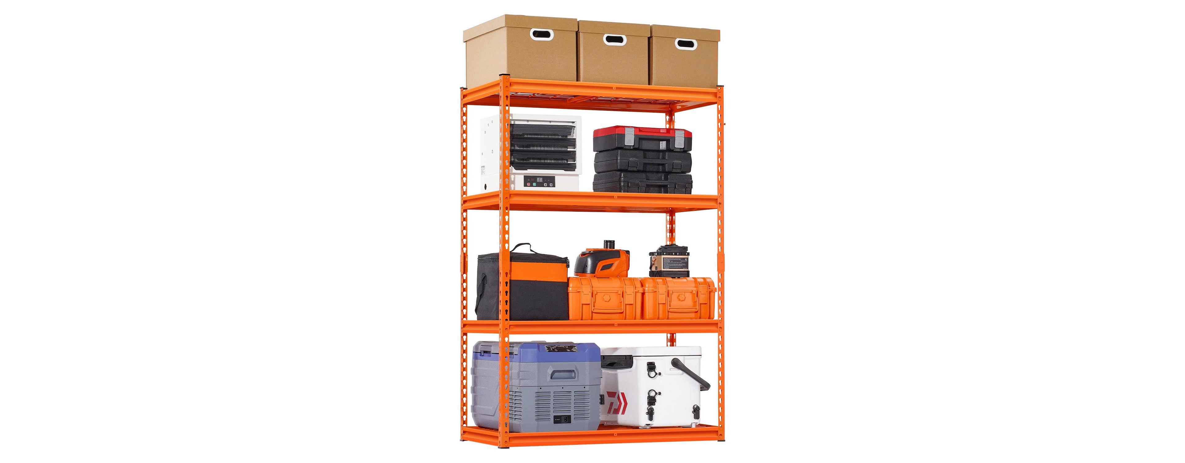 Mecale 4-Tier Storage Shelves, 2400-Lb Capacity, 20"D x 40"W x 60"H, Adjustable Heavy-Duty Utility Rack