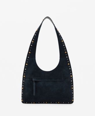 Women's Studded Suede Shoulder Bag