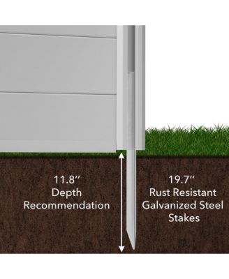 42" x 42" Privacy Screen - Outdoor Vinyl Fence Panel Enclosure for AC / Trash Bins / Pool Equipment