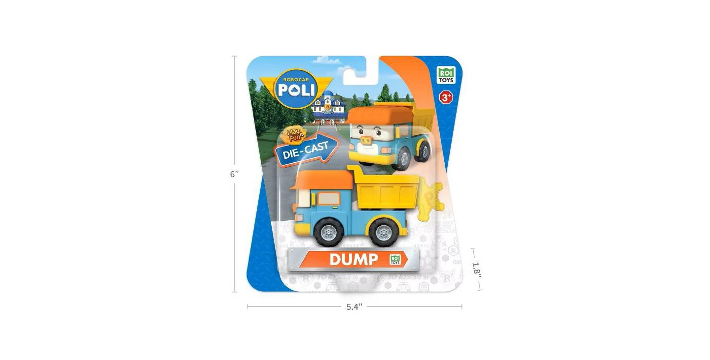 Детская игрушка Robocar Poli Die-Cast Dump Truck Construction Toy - Dump Early Educational & Role-Play Toys for Toddlers Ages 1+ — фото 4