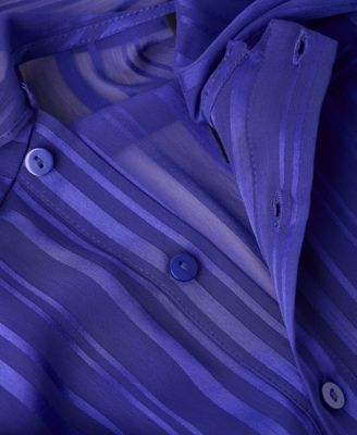 Women's Scarf Striped Blouse