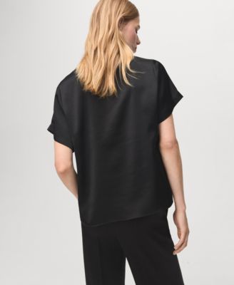 Women's Satin Crop Blouse