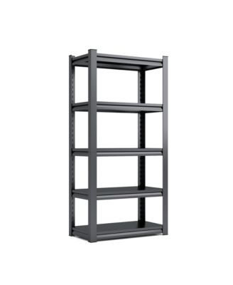 72"H 5 Tier Metal Shelves for Storage Garage Shelves Adjustable Garage Shelf Industrial Shelving Unit Storage Utility Rack