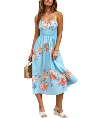 Women's Square-Neck Sleeveless Woven Maxi Dress