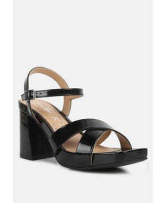 Womens Baxter Criss Cross Block Sandals