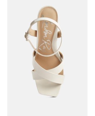 Womens Baxter Criss Cross Block Sandals