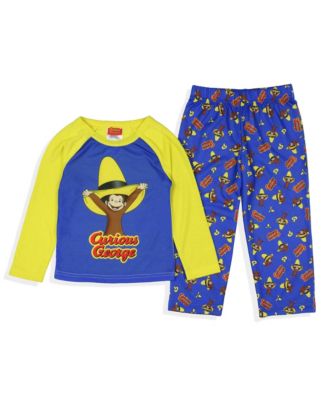Toddler Boy's Big Yellow Hat Raglan Top Pajama 2-Piece Lounge Sleep Set