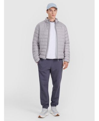 Men's jacket with synthetic filling - grey