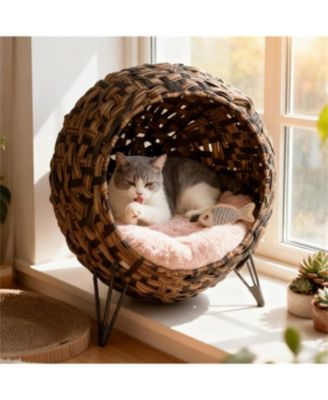 Cat House Condo with Cushion in Brown