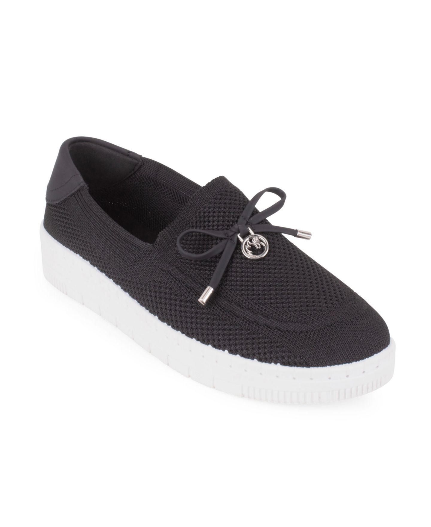 Женские кроссовки Gloria Vanderbilt Annette Slip-On, цвет: Чёрный / Белый — фото 1
