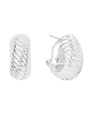 Puff Omega Hoop Earrings