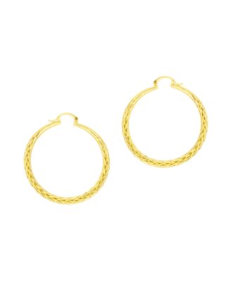 Braided Click Top Hoop Earrings