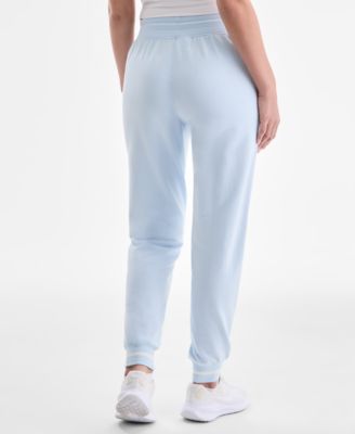 Women's Ribbed Solid Fleece Ankle Jogger Pants