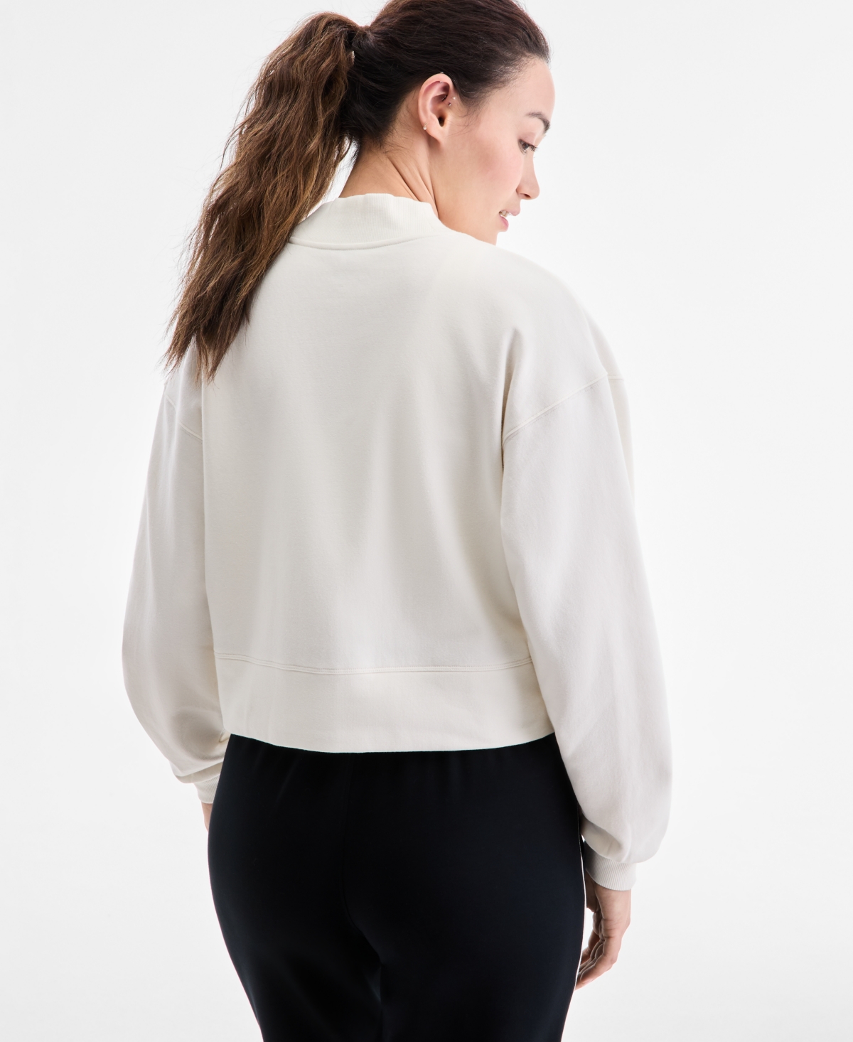 Id Ideology Women's Fleece Cropped Cardigan, Macy's Exclusive