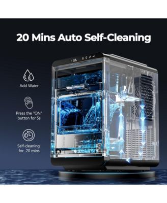 Per day Countertop or Portable Black Crescent Ice Maker with 1.9L Water Tank and 2.2Lbs Ice Basket