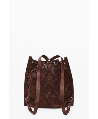 Women's Medium braided drawstring backpack