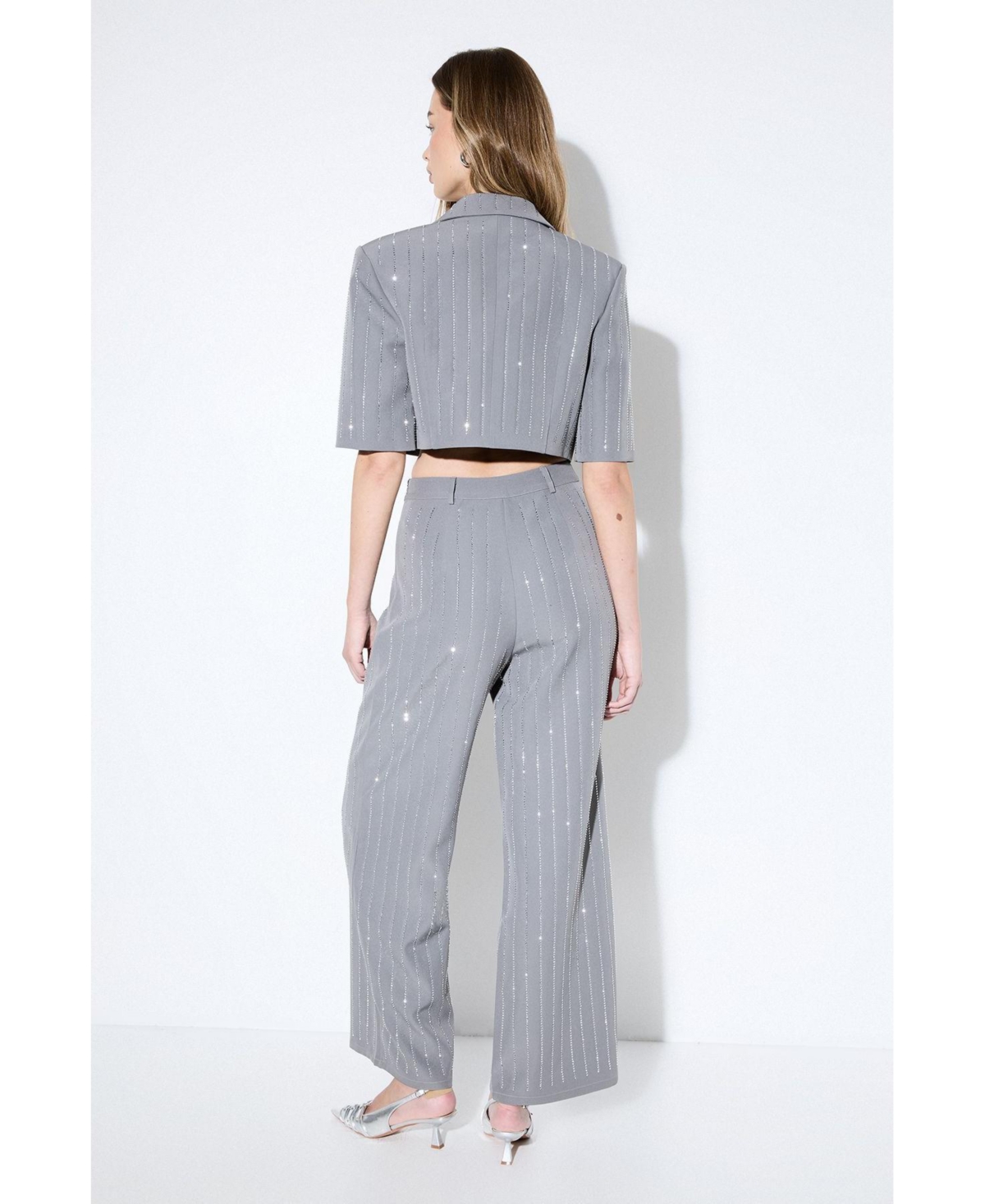 MissPap Women's Premium Embellished Straight Leg Pants