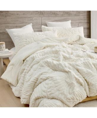 Banana Leafy Plush - Oversized Comforter Set - Cream