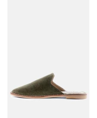 Womens Lia Handcrafted Canvas Mules