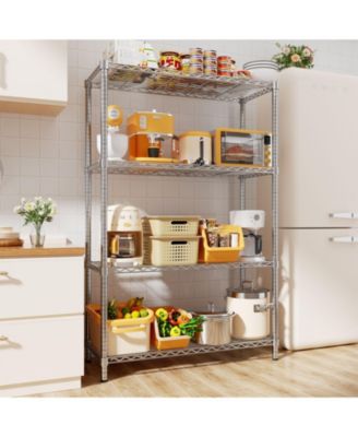 4-Tier 36 in W x 54 in H x 14 in D Height Adjustable Garage Wire Shelving Unit