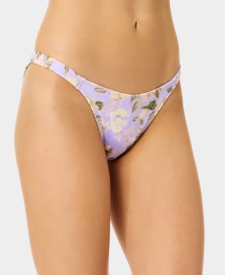 Women's Blooming Garden Bungee Strap Swim Bottoms