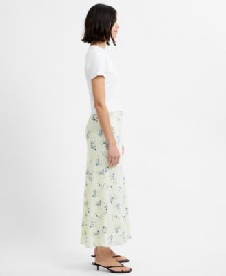 Women's Elyria Oona Yellow Floral Shift Midi Skirt