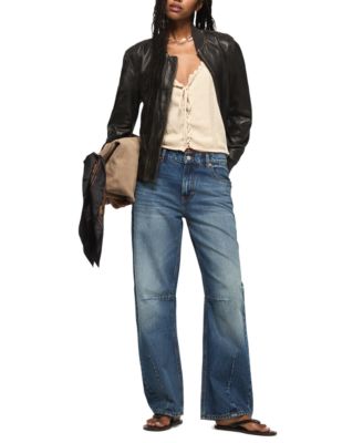 Women's Barrel Wide Leg Jeans