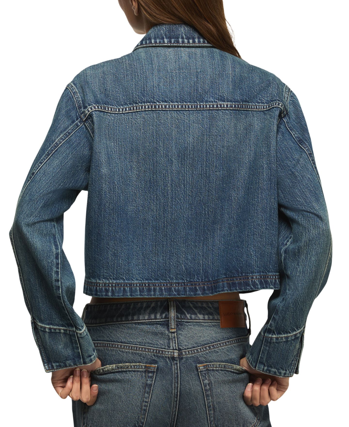 Женская куртка Lucky Brand Denim Utility Long-Sleeve Jacket, цвет: Варёный — фото 5