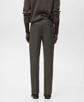 Men's Slim-Fit Flannel Pants