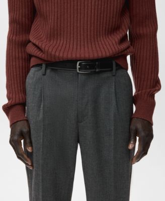 Men's Regular-Fit Pleated Flannel Pants