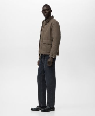 Men's Corduroy Collar Quilted Jacket