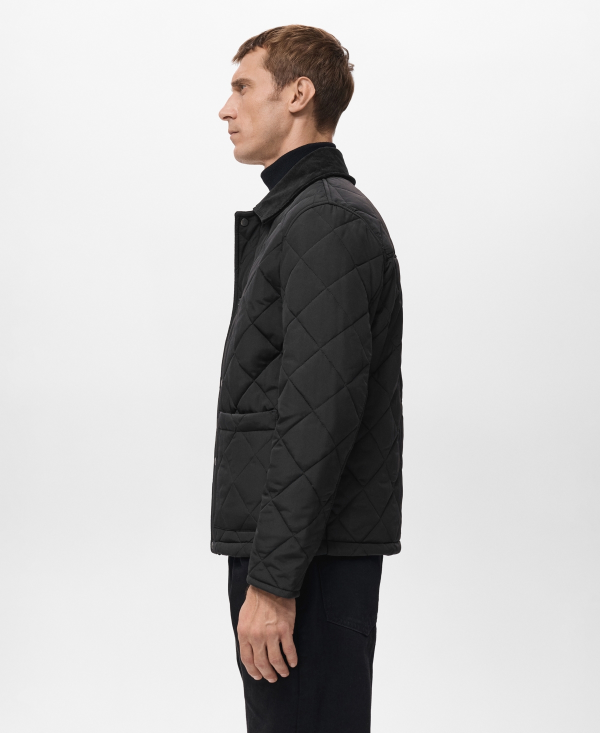 Mango Men's Quilted Water Repellent Jacket