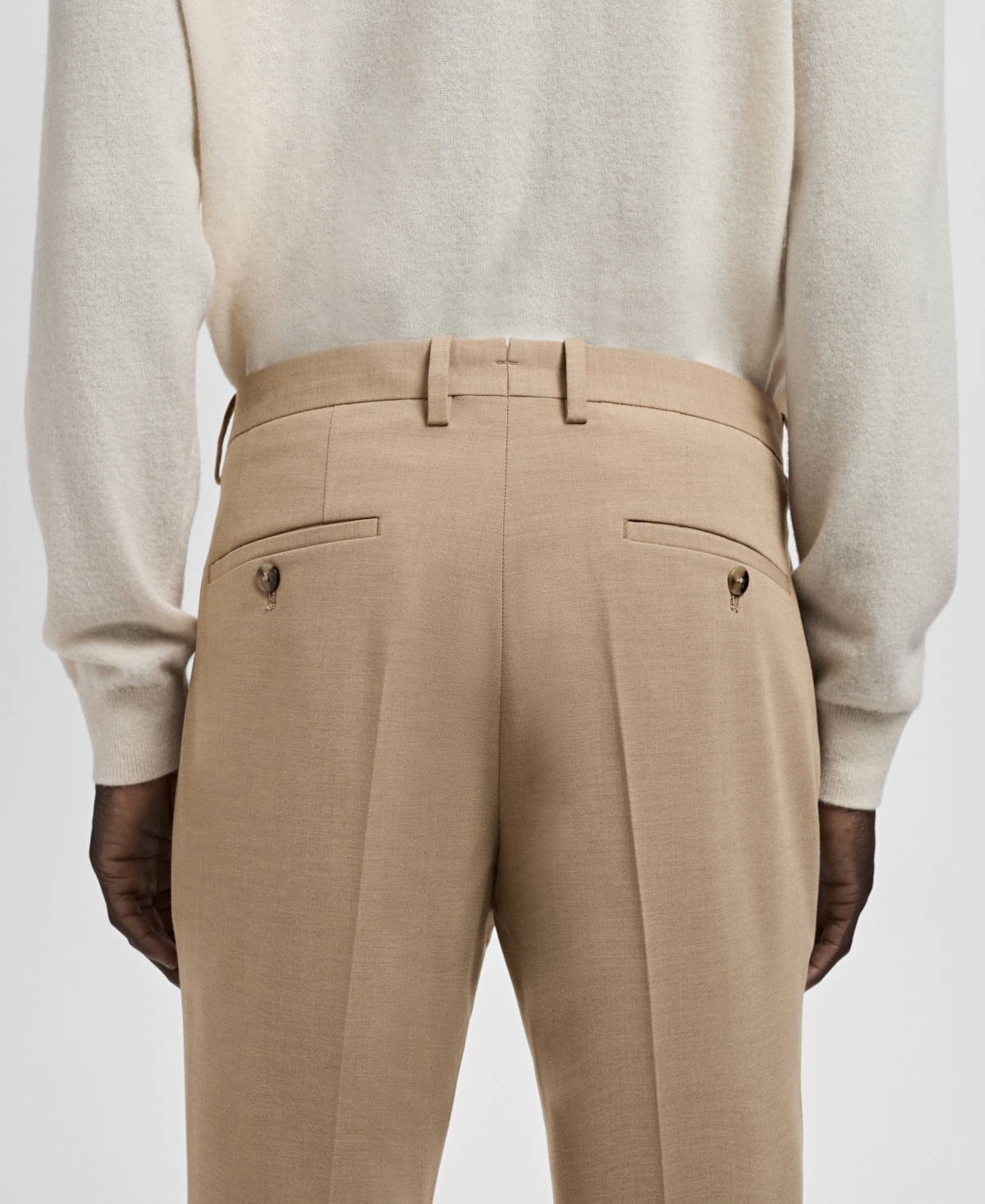 Mango Men's Stretch Fabric Super Slim-Fit Suit Pants