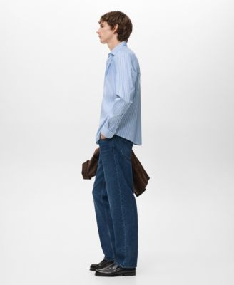 Men's Regular Fit Striped Cotton Shirt