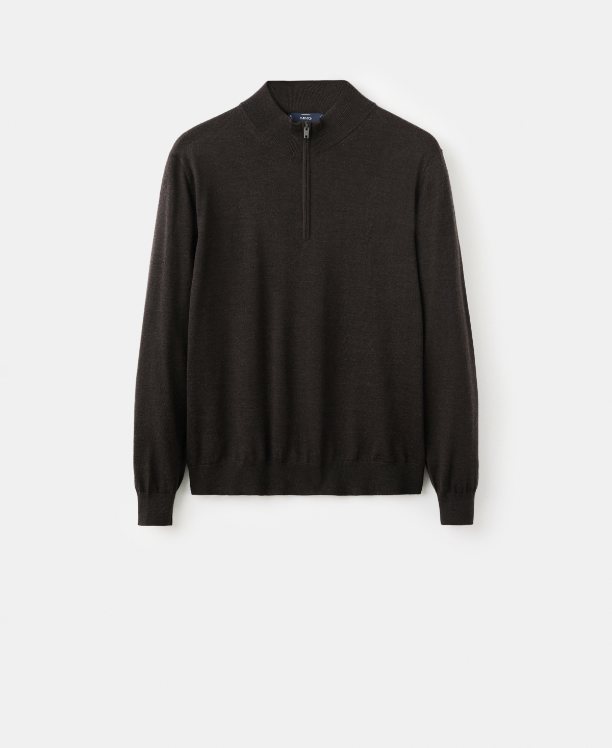 Mango Men's Perkins Collar Merino Wool Sweater