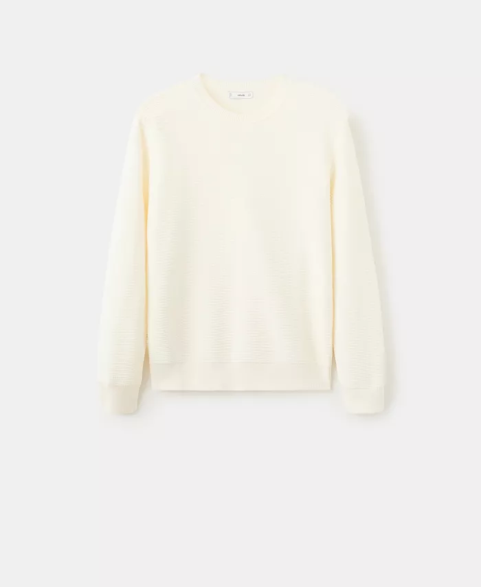 Men's Cotton Braided Sweater - thumbnail 6