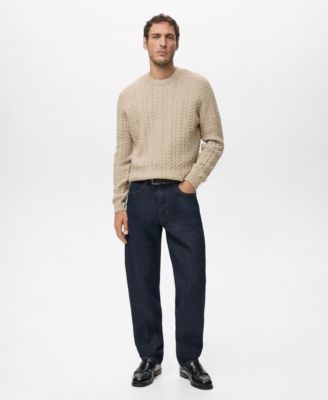 Men's Braided Knitted Sweater